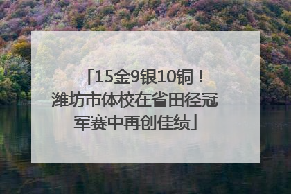 15金9银10铜！潍坊市体校在省田径冠军赛中再创佳绩